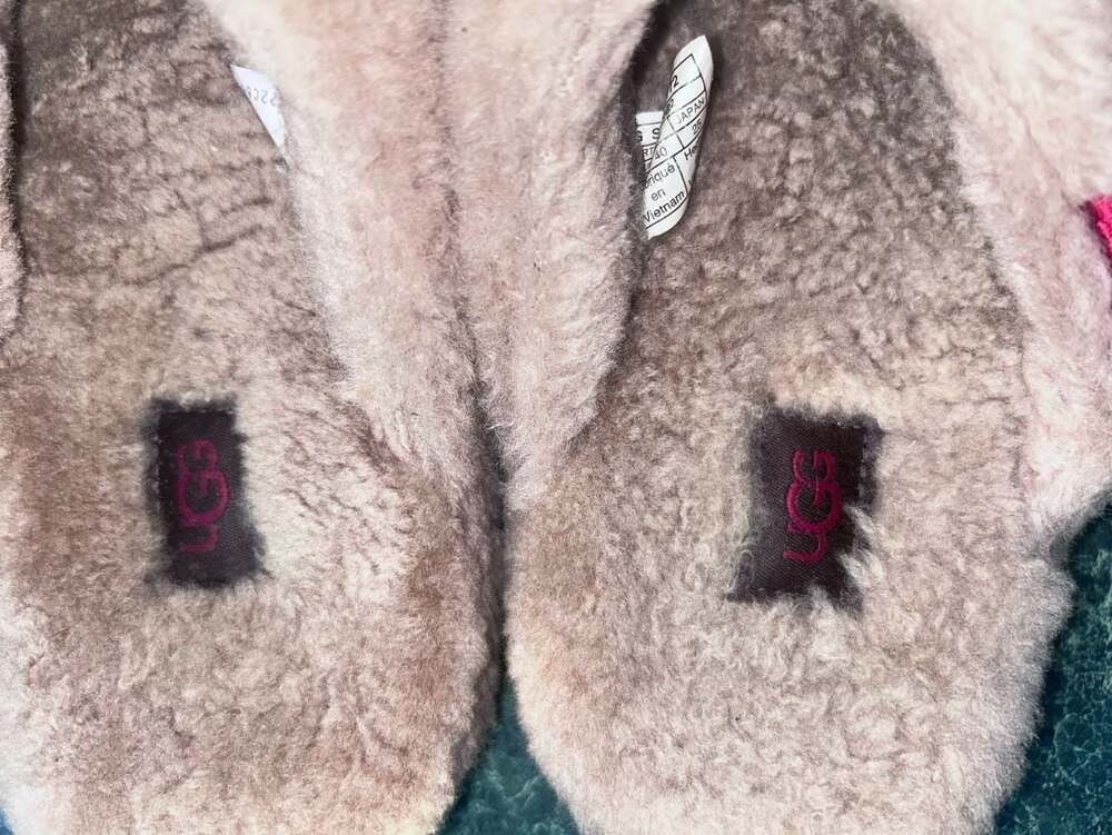 UGG Women's Fluff Yeah Striped Sheepskin Slide Slippers